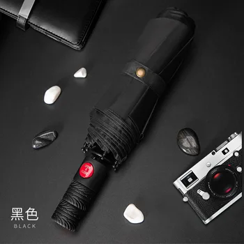 

New Full Automatic Business Umbrella Three Folding Male Female Parasol Umbrella Rain Women Windproof Luxury Umbrella Men
