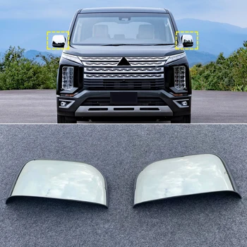 

For Mitsubishi Delica D:5 2019 2020 Car Styling Exterior Side Door Rearview Mirror Frame Deflector Cover Trim 2pcs