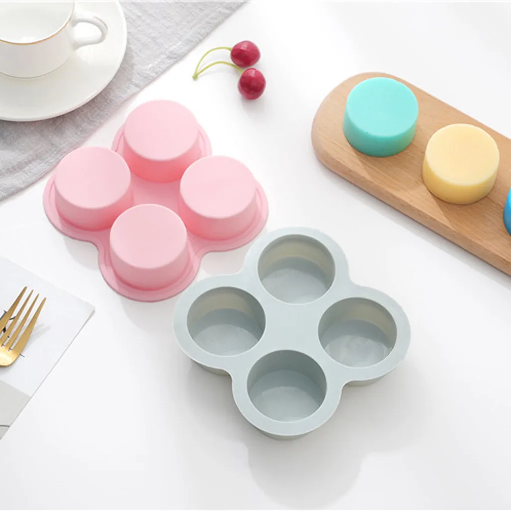 4 сетки силиконовые DIY формы для мыла милый Ремесло Искусство квадратная кухонная формочка для десерта инструмент многоразовые формы для изготовления мыла Инструменты для выпечки