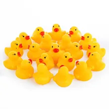 Canards en caoutchouc couinants pour enfants, 10 pièces/lot, jeu amusant dans la salle de bain, jouets pour nouveau nés, garçons et filles