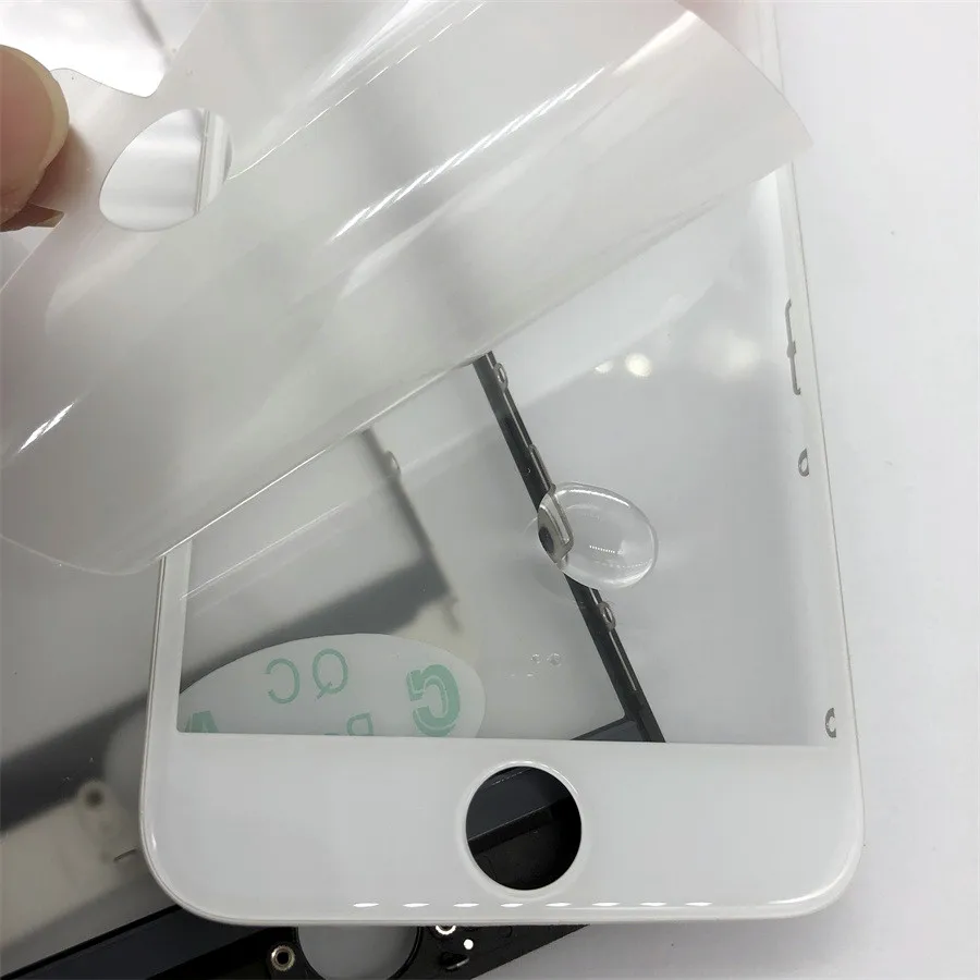 Переднее стекло экрана 20 шт./лот + клей ОСА с рамкой Ear Talk Mesh для iPhone SE 5S 6 6S 7 8 Plus Xr 11