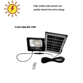 

solar light lamp floodlight LED outdoor of garden security spotlights waterproof Street wall panels with indoor remote timer sp