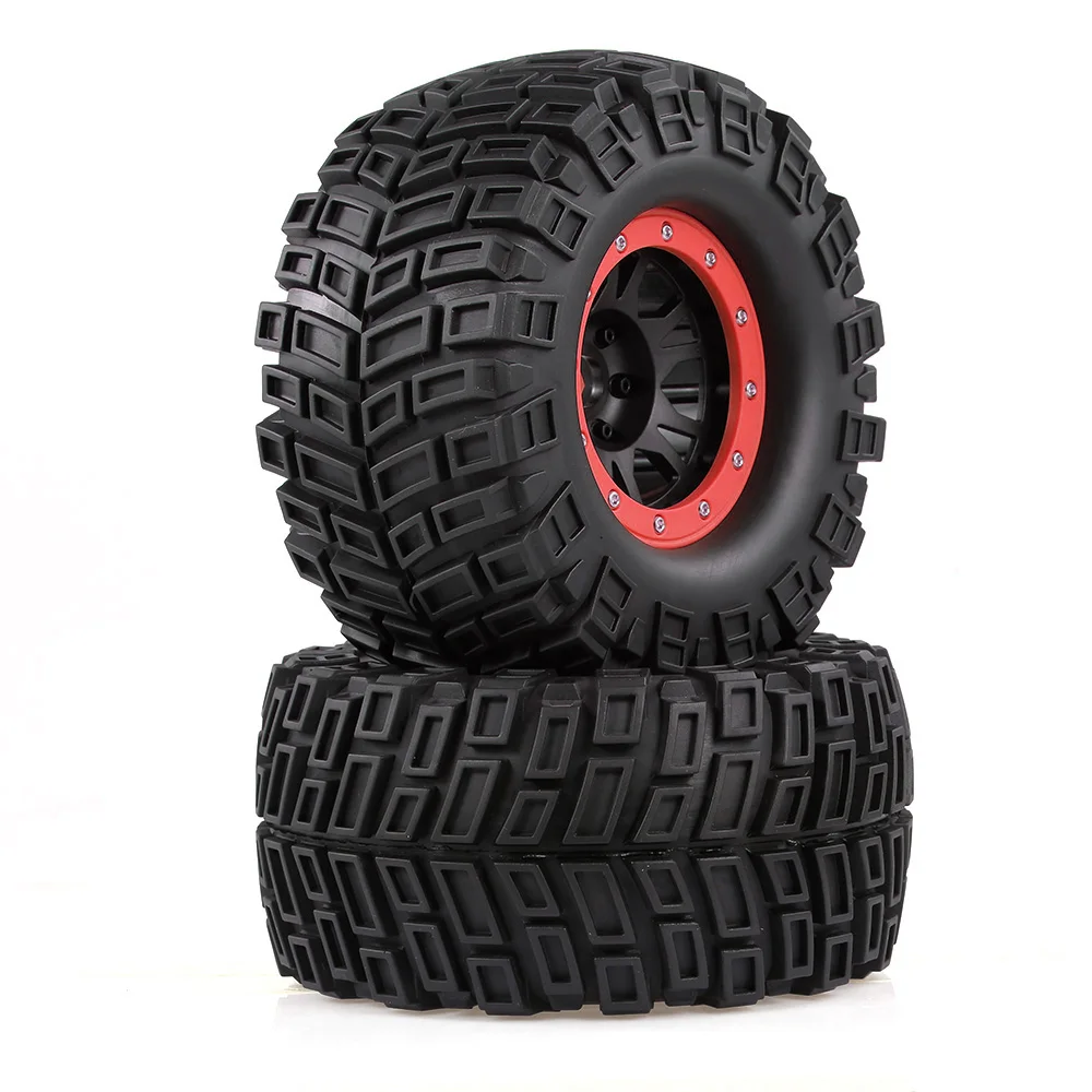 

2pcs AUSTAR 165mm 3.8 Inch Rim Rubber Tyre Tire Wheel for 1/8 HSP HPI Traxxas RC Off-road Car Crawler