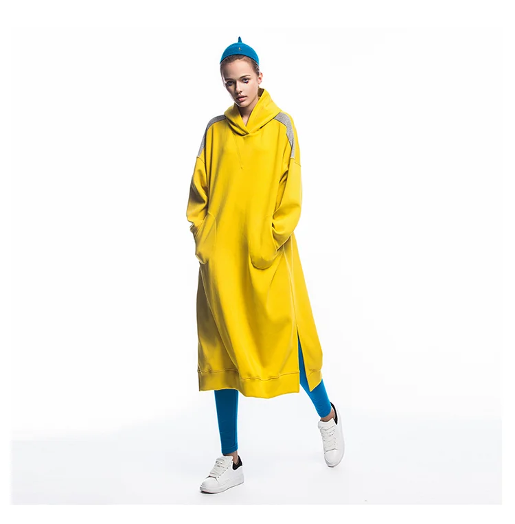 IRINAFC09 FW коллекция повседневные длинные толстовки оверсайз Платье женское