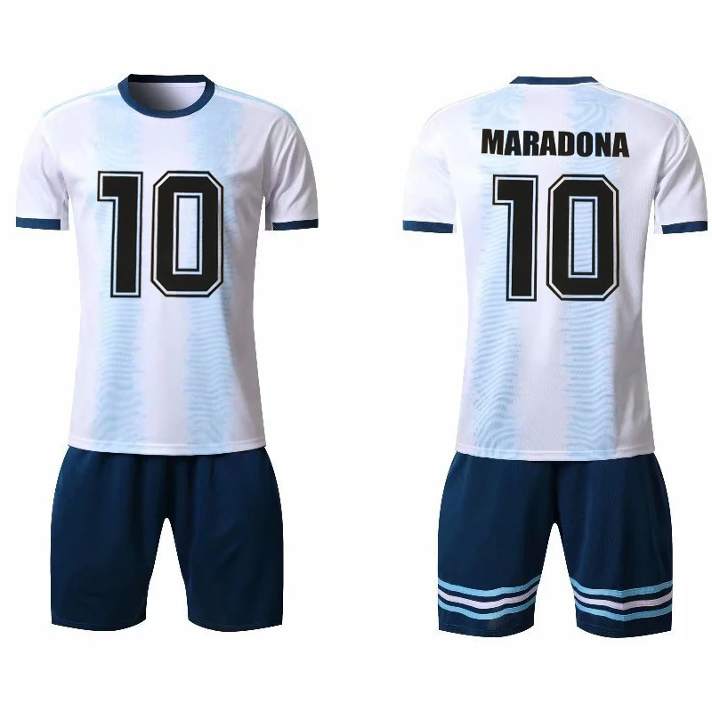 1 Diy maradona футболки+ шорты из двух предметов для мужчин и детей футболка наивысшего качества с короткими рукавами в стиле хип-хоп подарок для мужчин - Цвет: 1