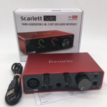 Модернизированный Focusrite Scarlett Solo 3rd gen USB аудио интерфейс звуковая карта 24 бит/192 кГц AD-конвертеры для записи микрофонной гитары