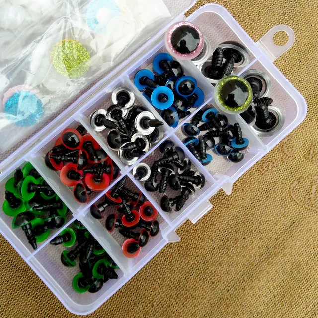 88pcs 8/10/16mm Plastic Crafts Safety Eyes For Toys Teddy Bear Doll Eyes With Washers Toy Puppet Doll DIY Amigurumi Accessories 6