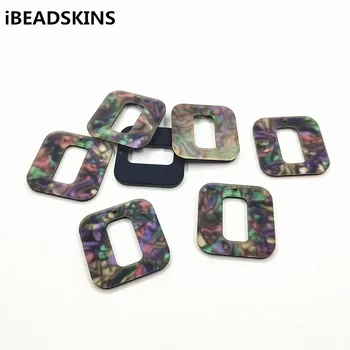 

New arrival! 30pcs 29mm Rubber effect Square shape charm/Connectors for earrings accessories parts jewelry handmade making
