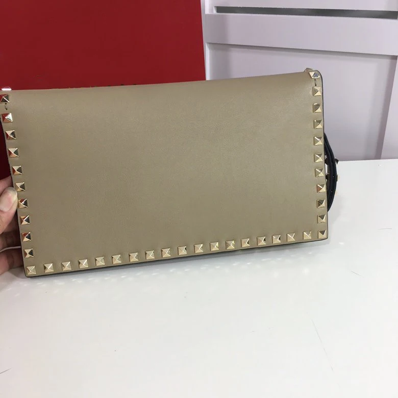 Импортные сумки из натуральной кожи, 24 k, вакуумное покрытие, роскошные женские сумки на плечо, сумка-конверт, Прямая, твердые заклепки, Ins - Цвет: elephant gray