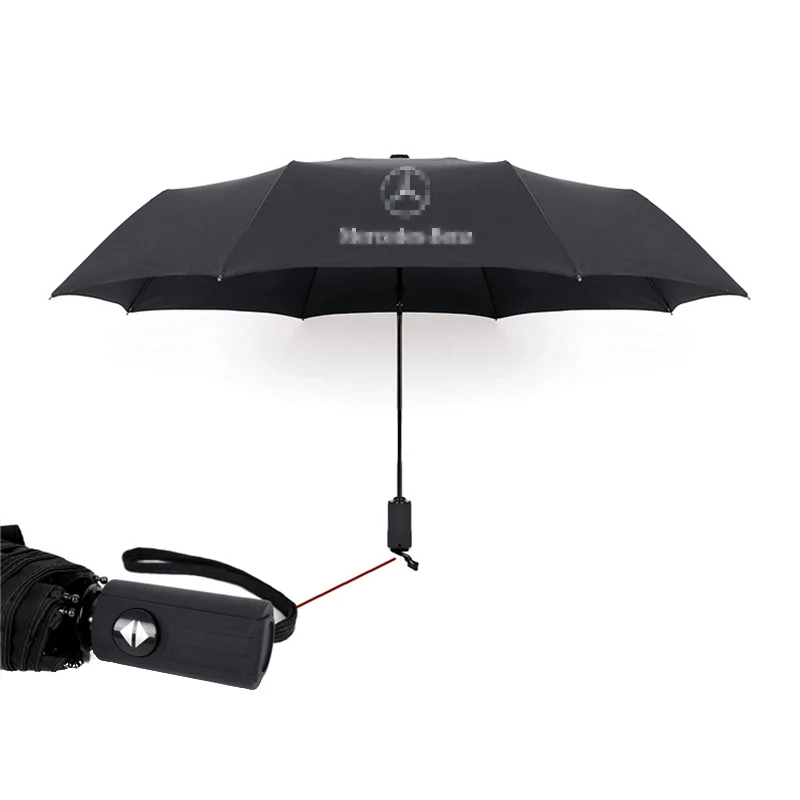 

Automatic Telescopic Umbrella for Mercedes Benz W203 W204 W205 W211 W201 W213 Big Folding Umbrella Logo Parasol Auto Accessories