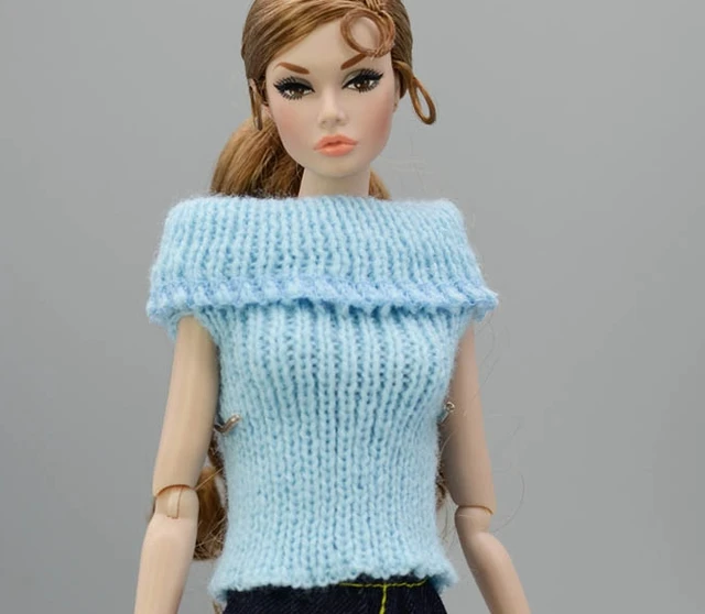 Soft Knitted Woven Tops Clothes Sweater For 11.5" Doll Clothes For Blythe Doll 