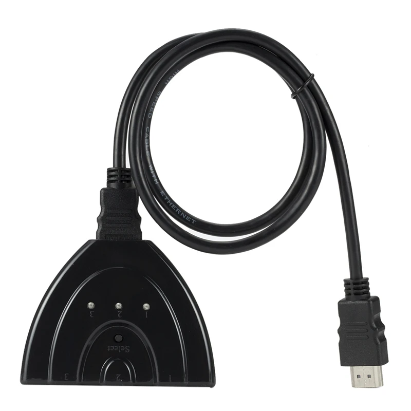 3 Ports HDMI Switch Adapter Mini 3 Ports HDMI Splitter 1080P Switcher in 1 out Port Hub for HDTV for PS4 Mini Switcher