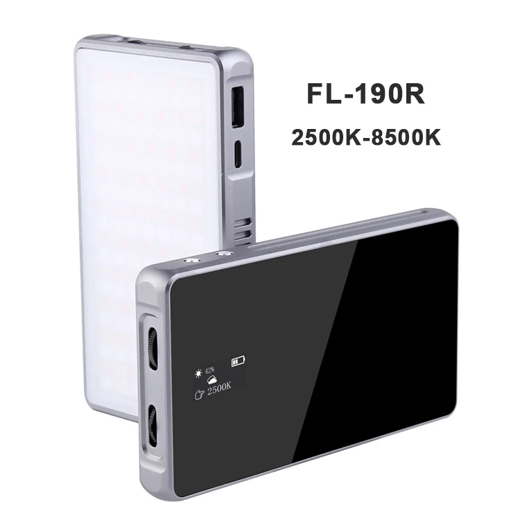 

Buddiesman PL-190R LED Light 2500K-8500K RGB 5000mah on-Camera Portable Photography 9 Modes Full color Fill Light For Video