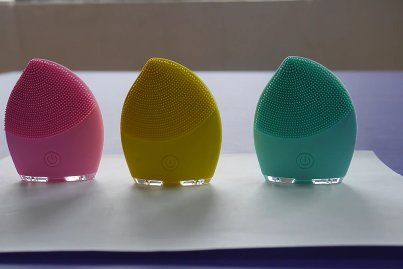 3 color Silicone Facial Cleansing Brush Soft Cleaning System And Anti-Aging Facial Massager Gentle For Facial Exfoliation