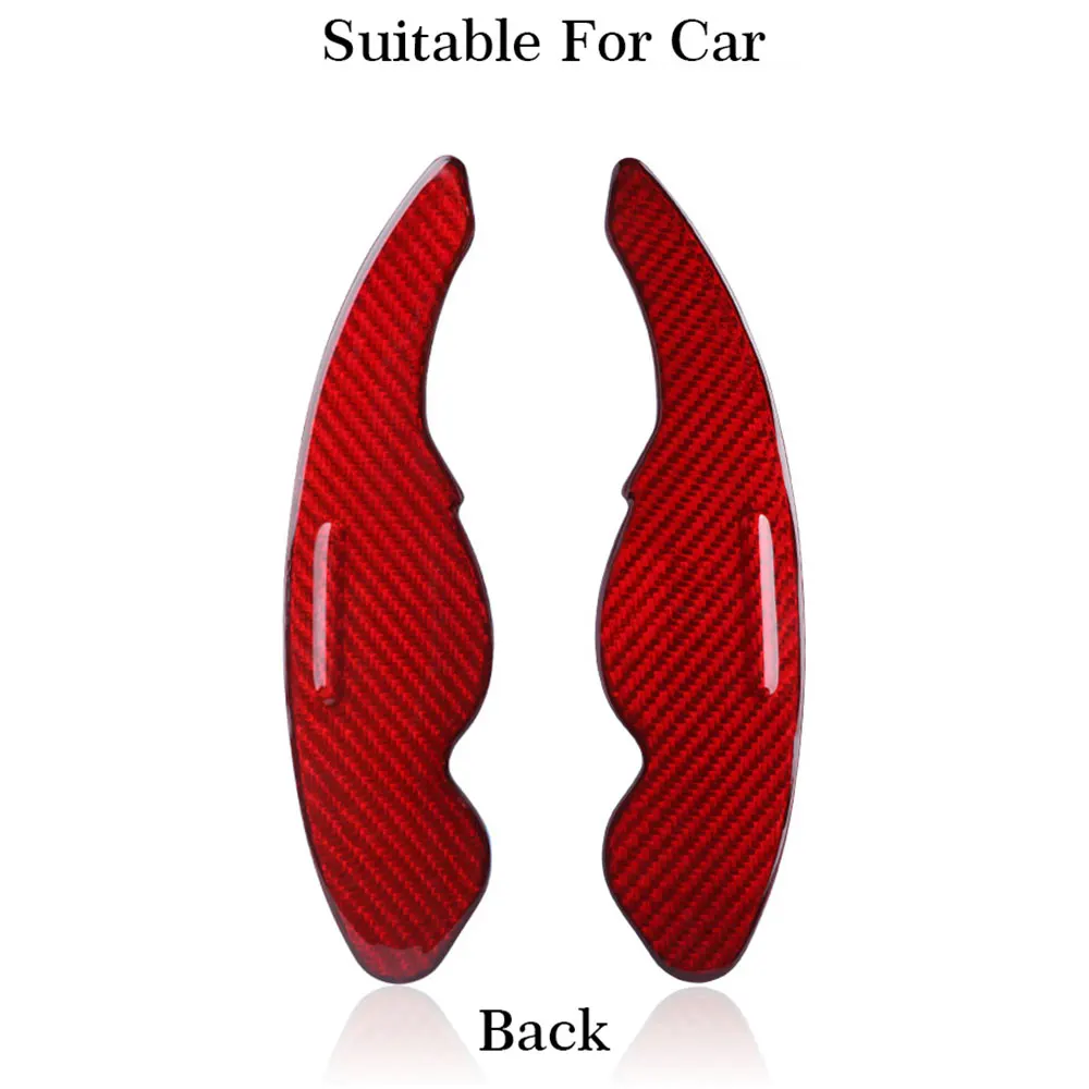 For Jaguar Land Rover Steering Wheel Shifter Extension Real Carbon Fiber Car Shift Trim Cover Paddle DSG