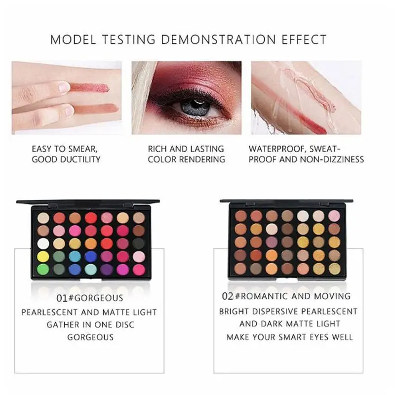 35 Colors Earth color pearlescent matt eye shadow eye shadow tray durable makeup eye shadow tray