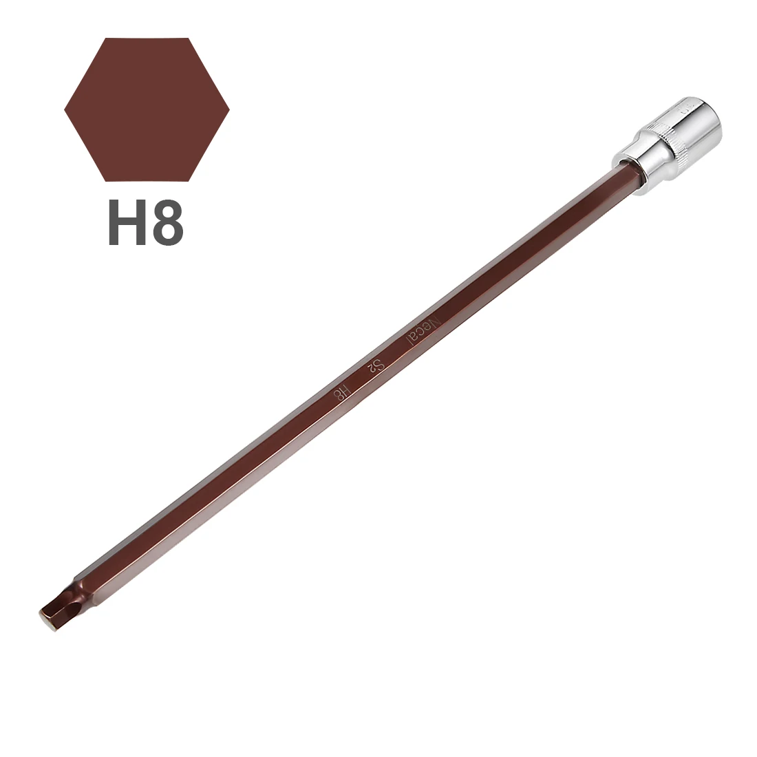 uxcell 1/2-Inch Drive Extra Long Hex Bit Socket Wrench S2 Steel 200/300mm Length H4/5/6/8/10/12 to Household Maintenance