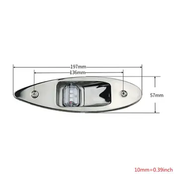 

2PC Stainless 12V LED Bow Navigation Light Stainless Marine Boat Yacht Red Green E7CA