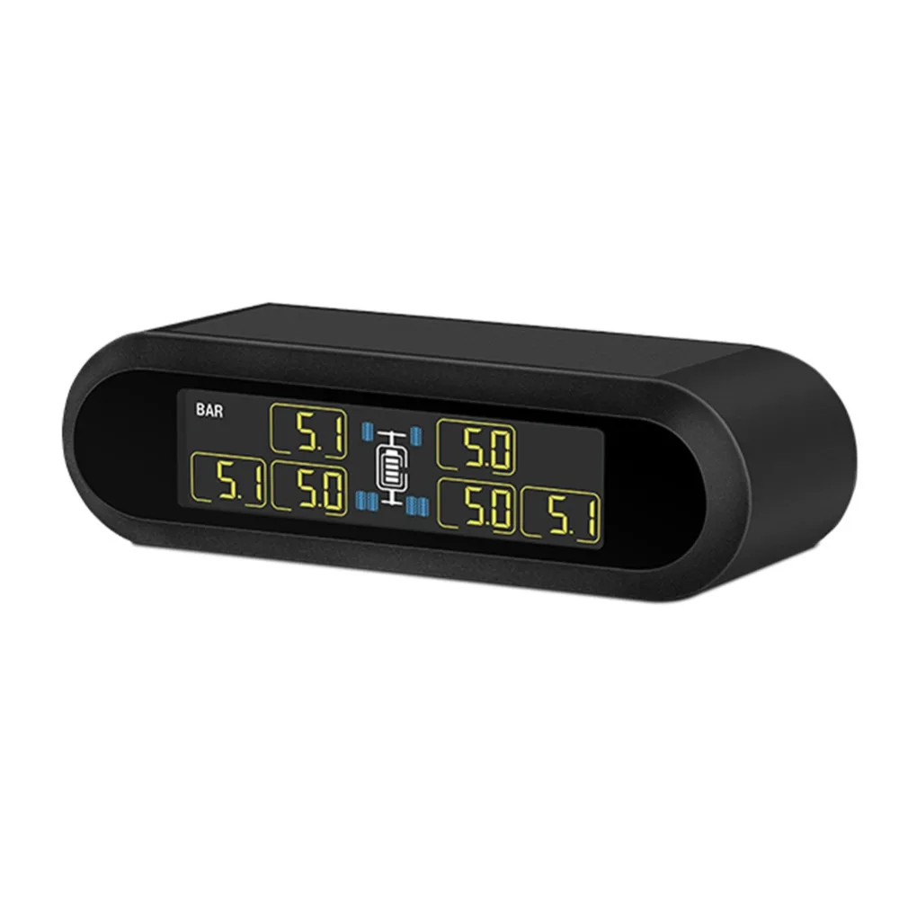 Система мониторинга давления в шинах 6 TPMS внешние датчики беспроводные колеса солнечные USB мощность TPMS для автомобиля RV транспортного средства