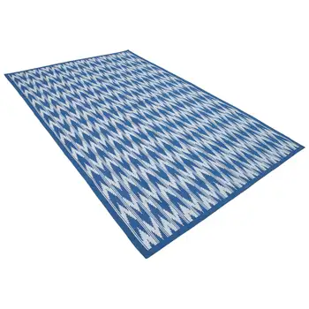 

180x280 Cm Blue Handmade Dhurrie Rug-6x9 Ft