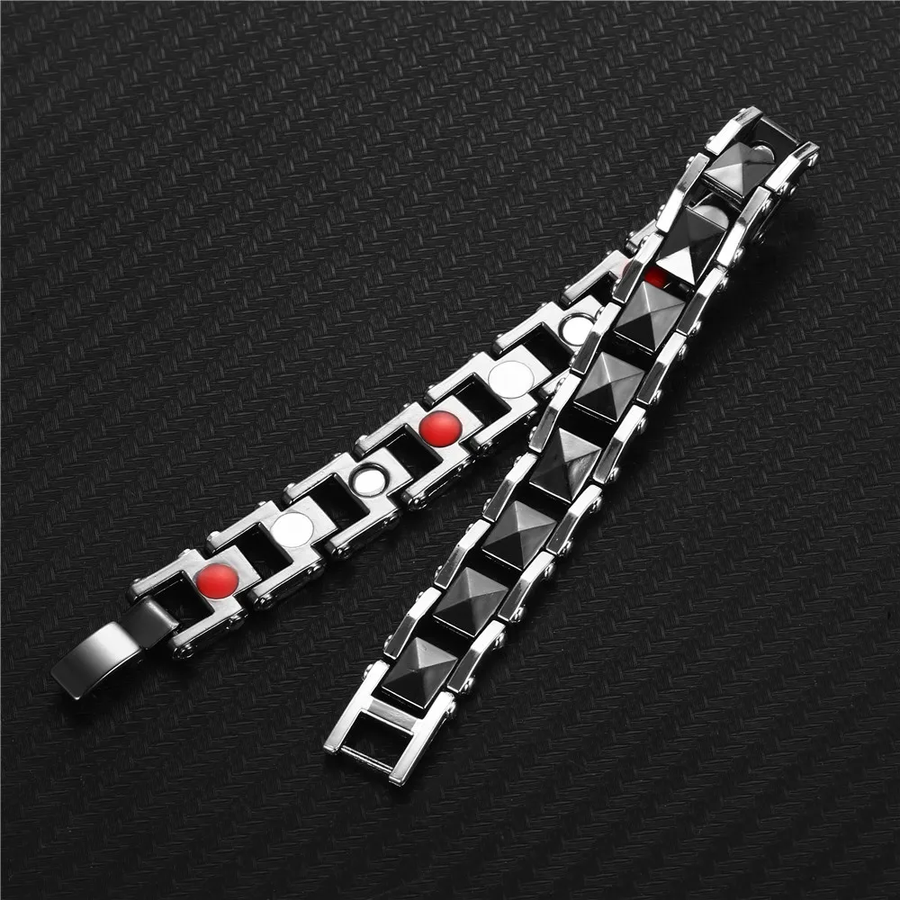 Fashion energy magnetic bracelet for men copper chain link bracelet health germanium Negative Ion Far Infrared bracelet jewelry