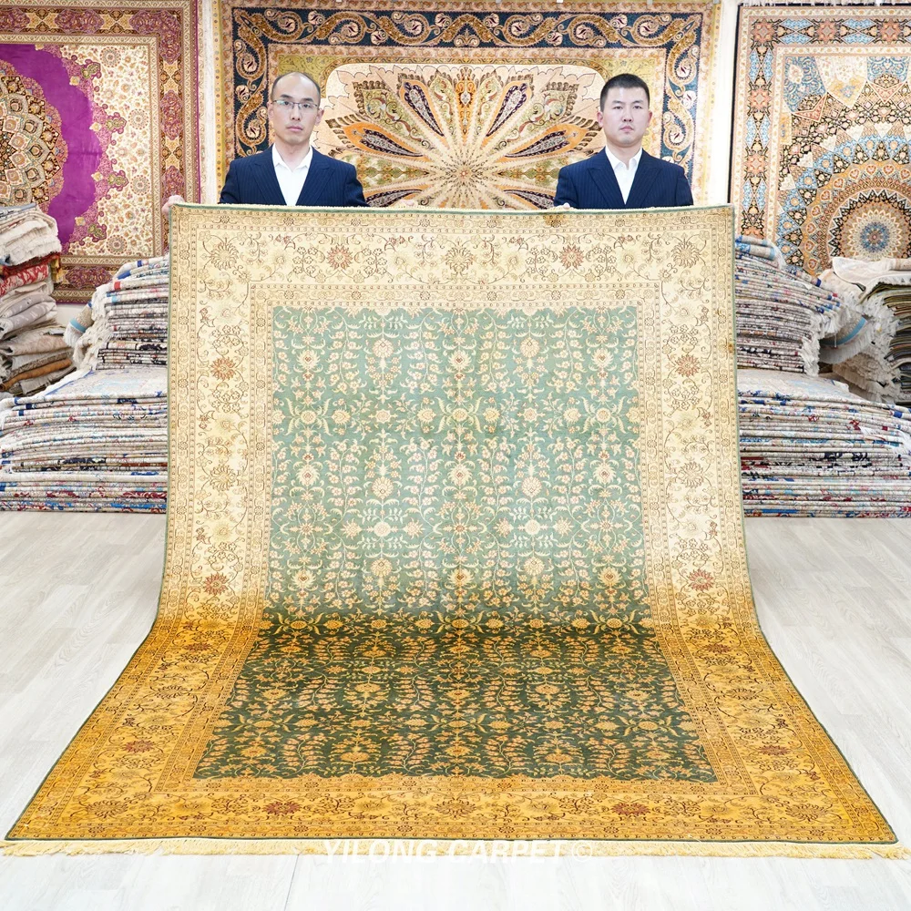 6'x9' Antique Blue Handmade Carpet Vantage Traditional Hereke Silk Rugs For Sale (YL0965A) | Дом и сад