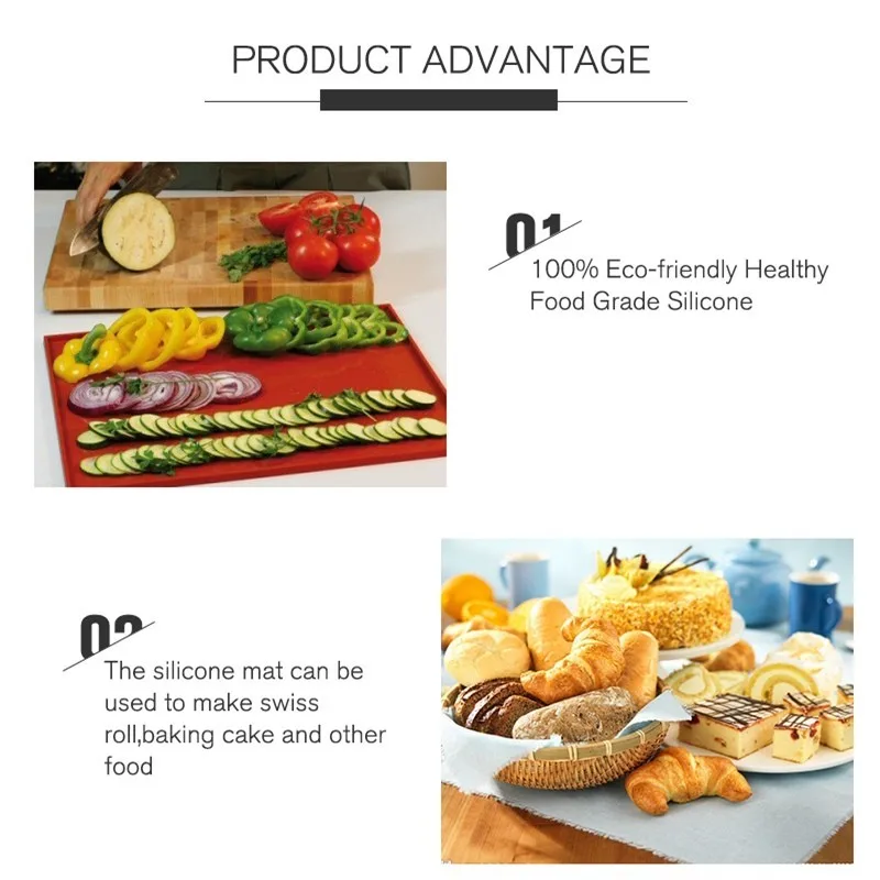 Hot Silicone Non-stick Oven Mat Cake Roll Mat Baking Mat Functional Baking Macaron CakePad Bakeware Baking Tools PGM
