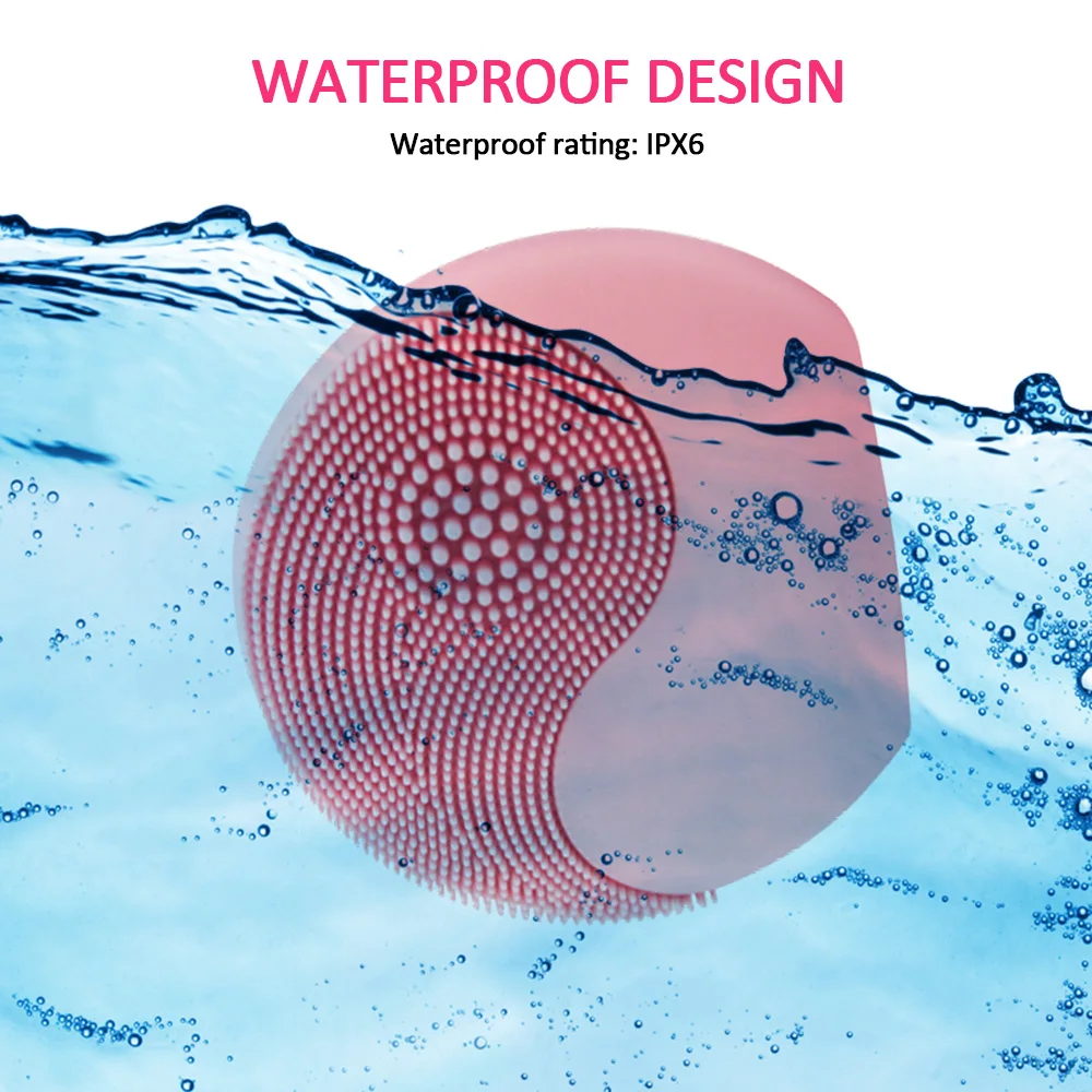 Электрическая силиконовая щетка для лица очищающая звуковая вибрация очищающее