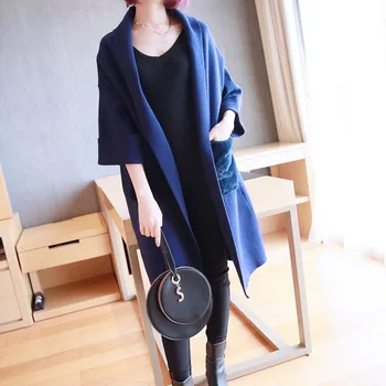 

Half Sleeve Kintted Sweater Cardigan Autumn and Winter 2019 Slouchy Lazy Sweater Coat Women Loose Outer Knitted Cardigan Korean