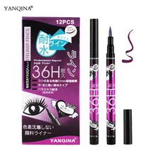 Макияж для глаз, фиолетовый жидкий карандаш для подводки глаз, женский макияж для глаз, косметика, подводка для глаз, водостойкая, красивые карандаши для век, краски, ручки