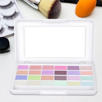 

4Pcs 24 Grids Refillable Empty Container Empty Eyeshadow Palette Lipstick Storage Box for Eyeshadow Lipstick Powder Mixed Style