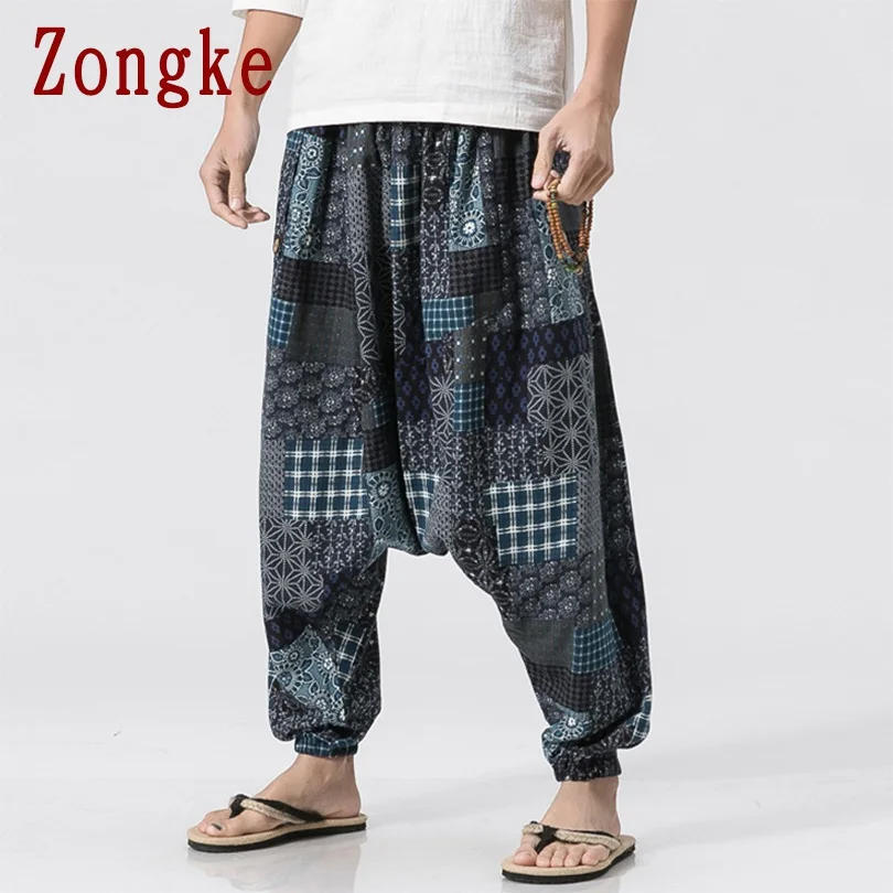Zongke карандаш Мужские штаны для бега брюки мужские штаны уличная тренировочные штаны-шаровары штаны, мужские брюки XXXL хип хоп Осень новинка