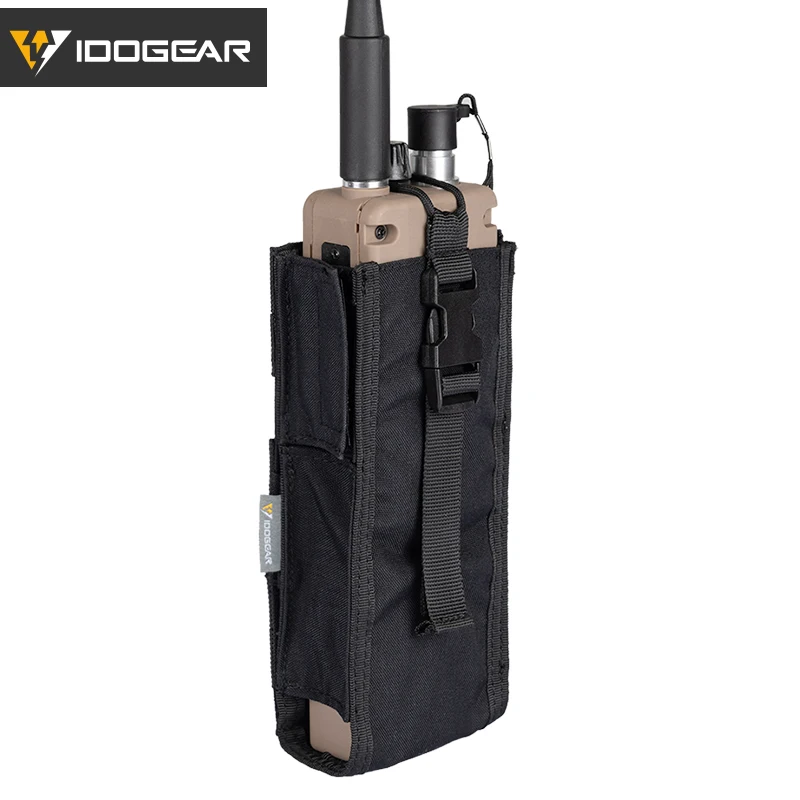 Black IDOGEAR тактический Чехол для радио, держатель рации, MOLLE MBITR TRI PRC-148 PRC152, сумка для инструментов для спорта на открытом воздухе, 3553 - Цвет: Black