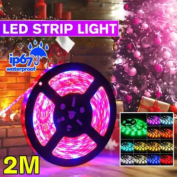 

RGB LED Strip Light 5050 SMD Waterproof Flexible Lighting Ribbon Tape 3 Mode 20 Colors Battery Powered 50cm 100cm 150cm 200cm