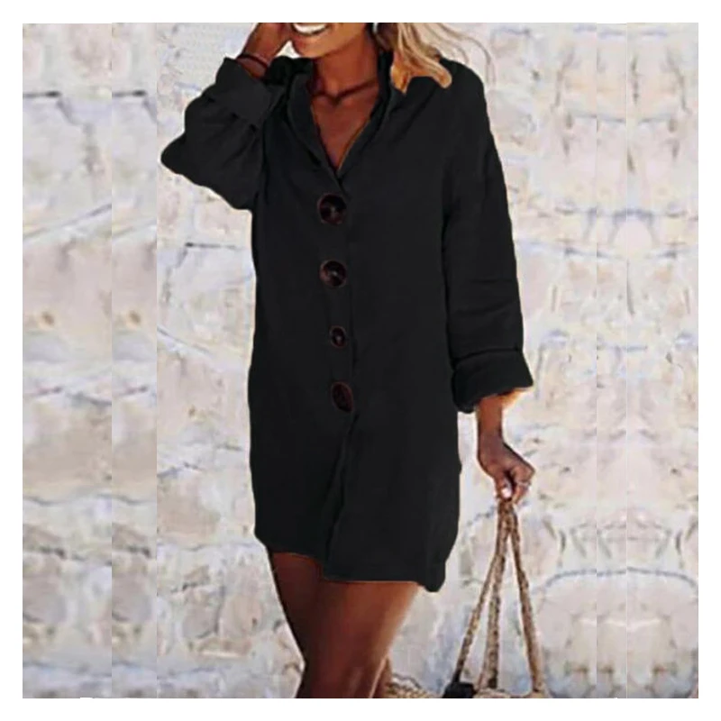 

Polka Dot Blouse Women Long Sleeve Solid Color Split Fashion Casual Retro V Neck Long Sleeve Solid Color Slim Fit Women's Shirt