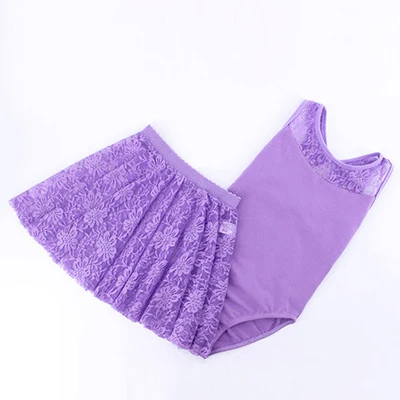 lavender vest Новое платье для девочек Хлопковое кружевное балетное платье с открытой спиной трико удлиненный полурукав, цвет черный, темно-красный, розовый, лавандовый L XL XXL XXXL 4XL 5XL 6XL - Цвет: lavender vest