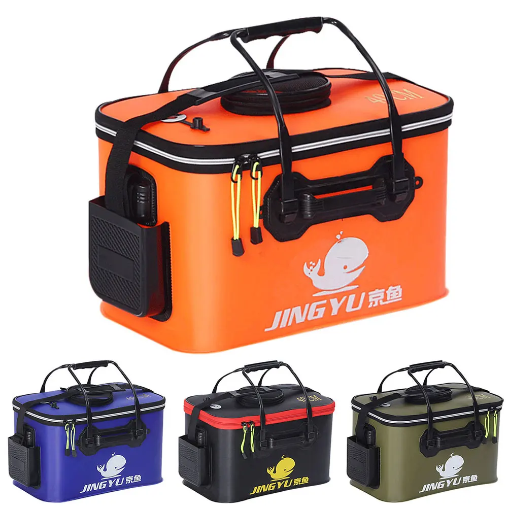 Hiking Storage Portable EVA With Handle Tackle Accessory Camping Collapsible Waterproof Outdoor Folding Bucket Fishing Bag