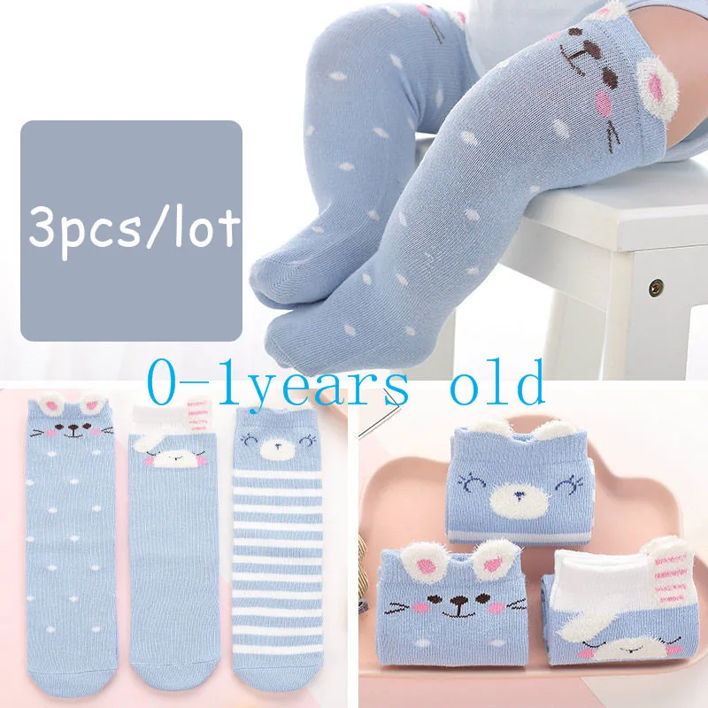 0-1 years old B 3 пар/упак. Детские облегающие Гольфы с рисунком Гольфы Calcetines, носки для новорожденных девочек - Цвет: 0-1 years old B