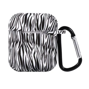 

1pc Headphone Box Protective Case Compatible for Apple Airpods2 (Zebra)