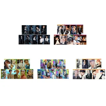 

9Pcs/Set KPOP ATEEZ Card Stickers New Album Photocard Crystal Photo Lomo Card Bus Stickers For Students Stationery