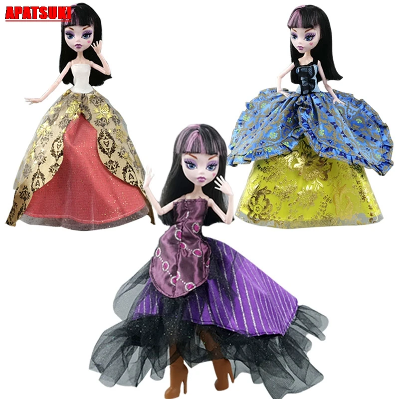 Разноцветное лоскутное платье для косплея вечернее куклы Monster High костюм | Куклы -4000571019717