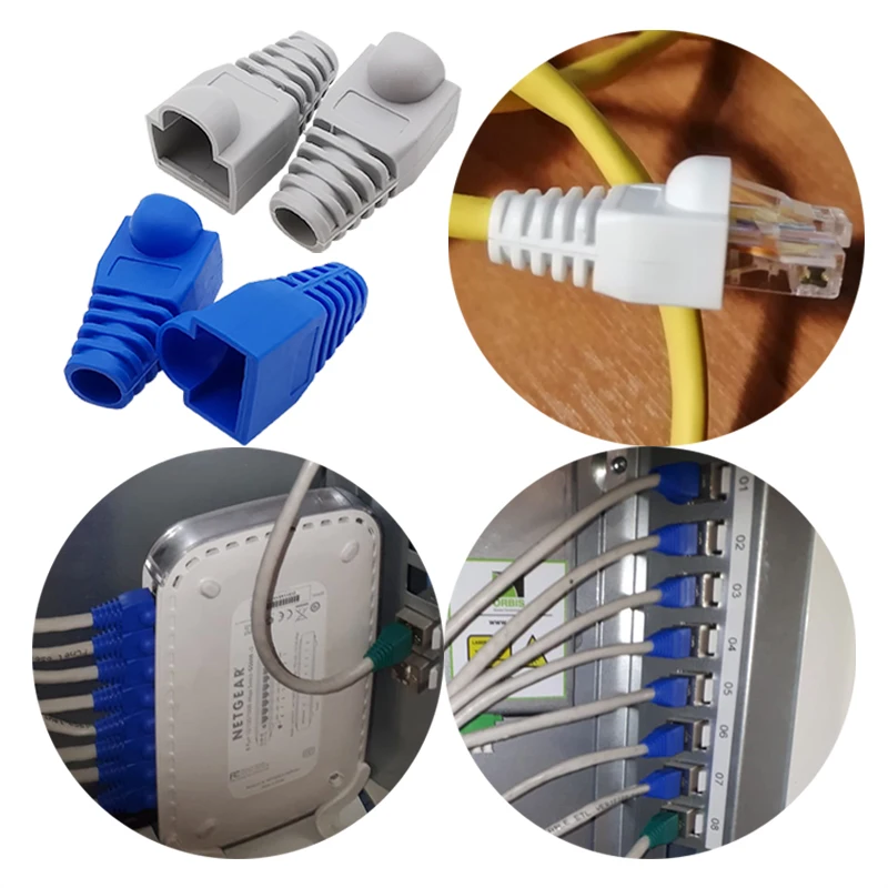 La couleur rouge RJ-45 CAT6 CAT5e Bouchon Adaptateur Câble Réseau