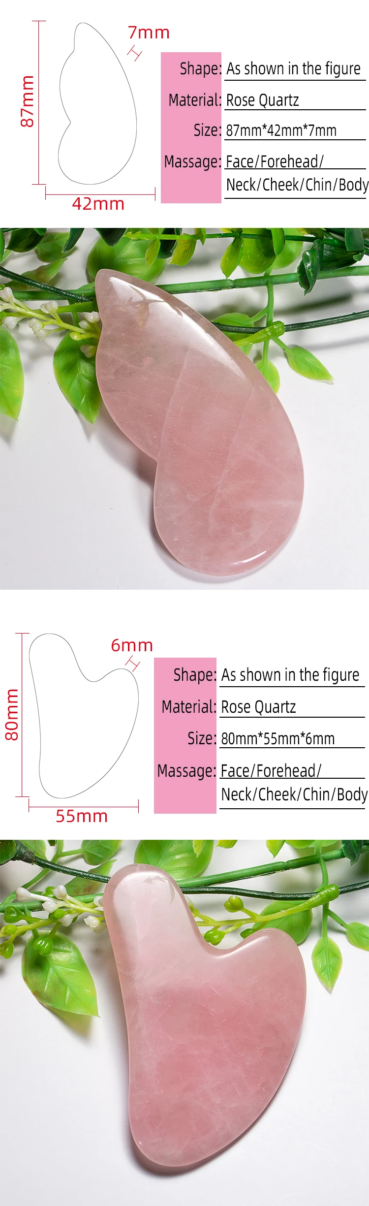 1Pc Portable Balls Rose Quartz Facial Massage Roller Globes Jade Device Tool Face Facial Massage Roller