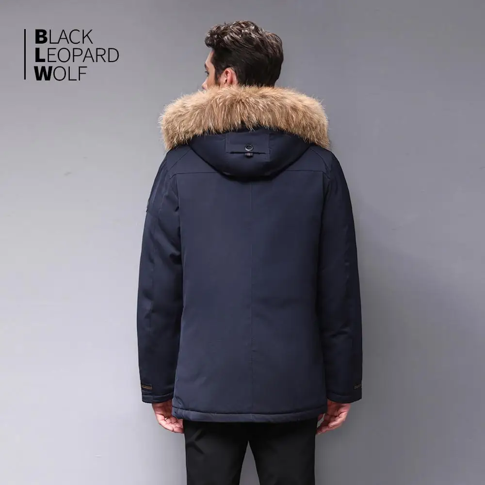Blackleopardwolf 2019 Зимняя мужская куртка модное пальто парка для мужчин Аляска верхняя