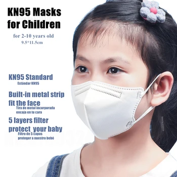 

KN95 Masks 5 Layers Children Face Mask with Filter Child Mascarillas Mouth Kids Protective Mask for Face Reusable Cotton Fabric