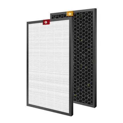Filtre HEPA et charbon actif pour purificateur d'air Honeywell vue de profil