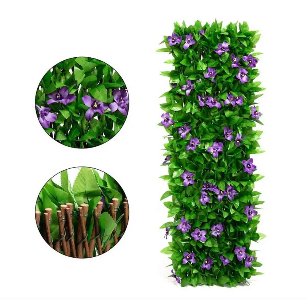 Artificial Expanding Fence Leaf Privacy Wall Fake Plant Landscaping