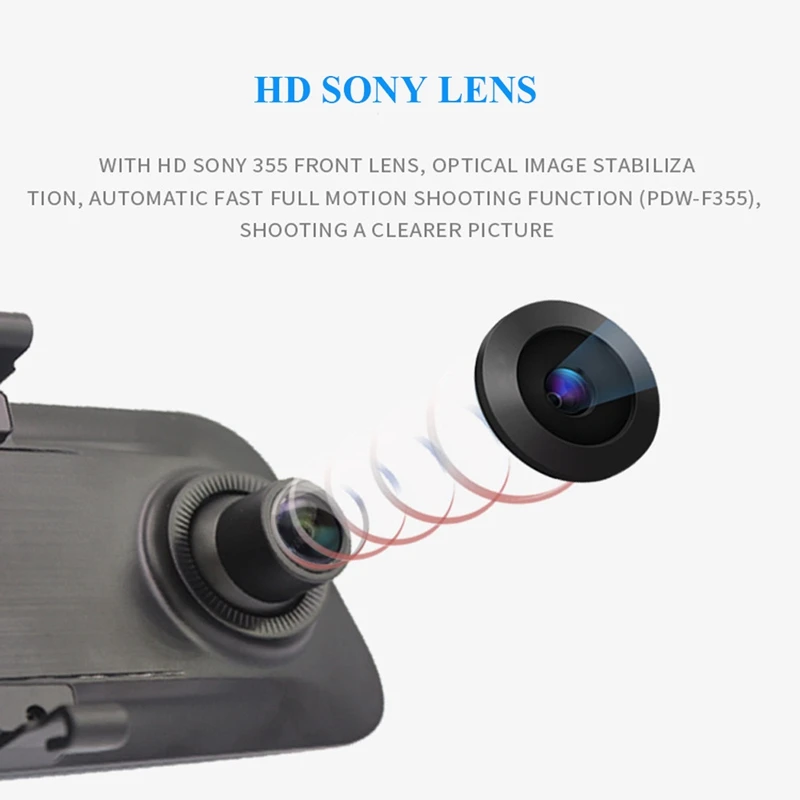 Ips 12 дюймов видеорегистратор, зеркало заднего вида Dashcam с FHD 2K+ 1080P двойной объектив контактный экран зеркало видеорегистратор с чипом HAISI 3556 W