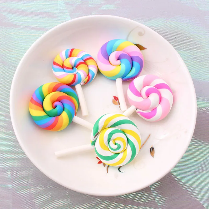 Радуга Леденец для слайма DIY конфеты полимерные бусины наполнитель дополнение