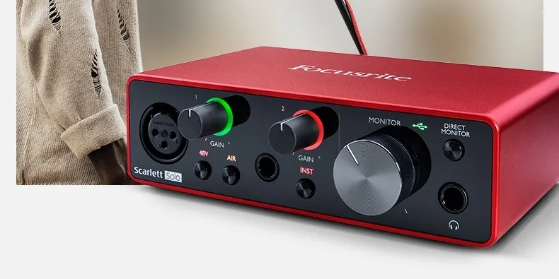 Новая версия Focusrite Scarlett Solo 3rd Gen 2 Вход 2 Выход USB аудио интерфейс звуковая карта для записи микрофона гитары